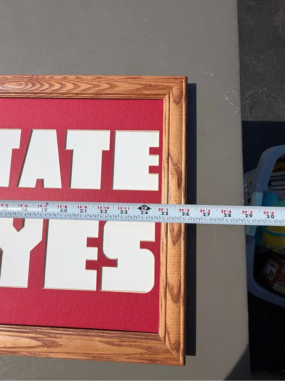 OHIO STATE BUCKEYES picture photo mat wood frame NO glass‎ 14x26